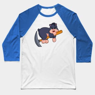 Mole Miner Pickaxe Baseball T-Shirt